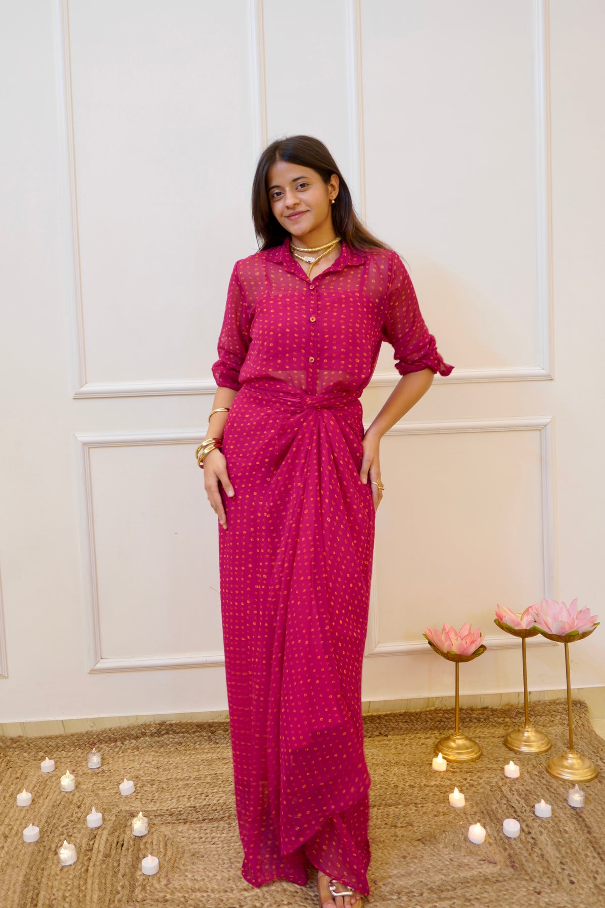 RAANI Drape Skirt Co-ord set