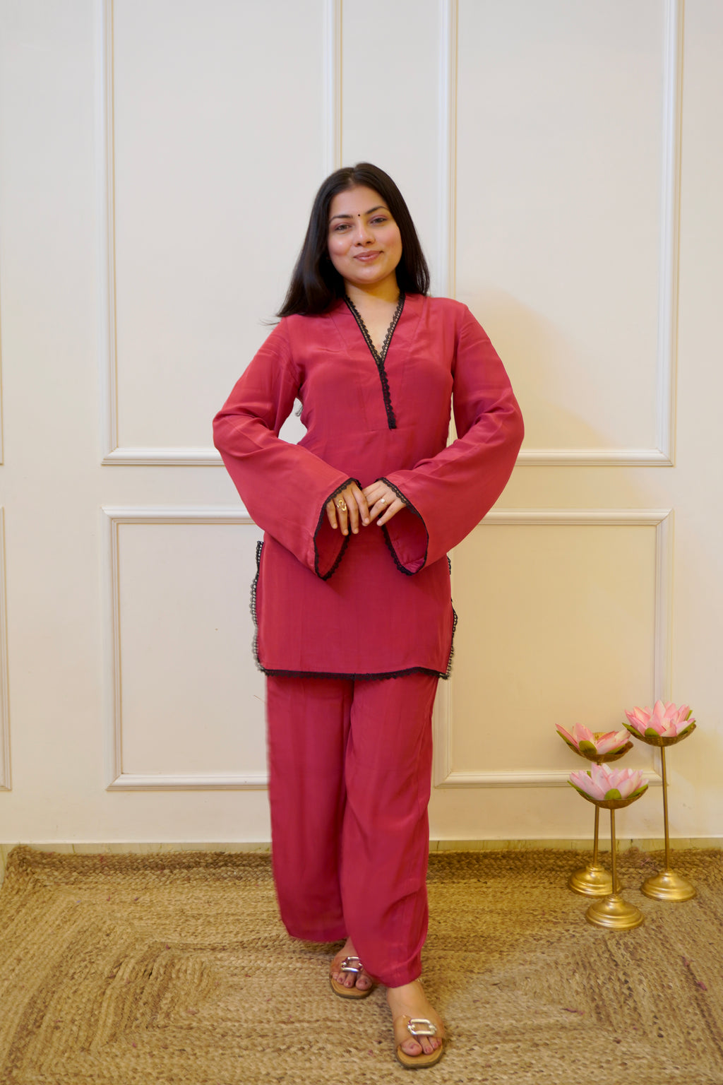 Aarzu maroon co- ord set