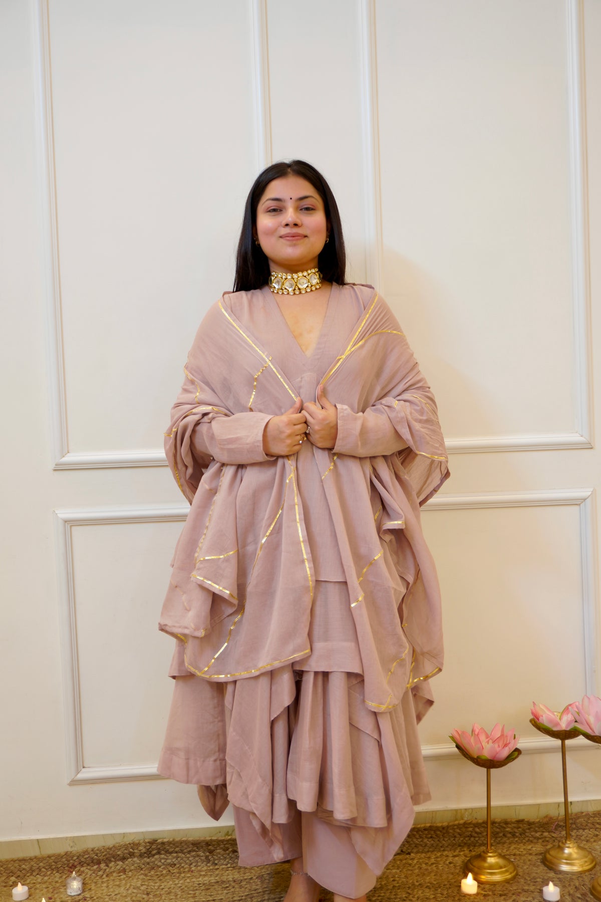 PADMA Mul cotton anarkali set