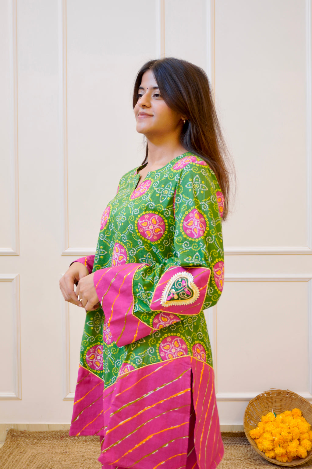 Panna cotton farshi set with dupatta