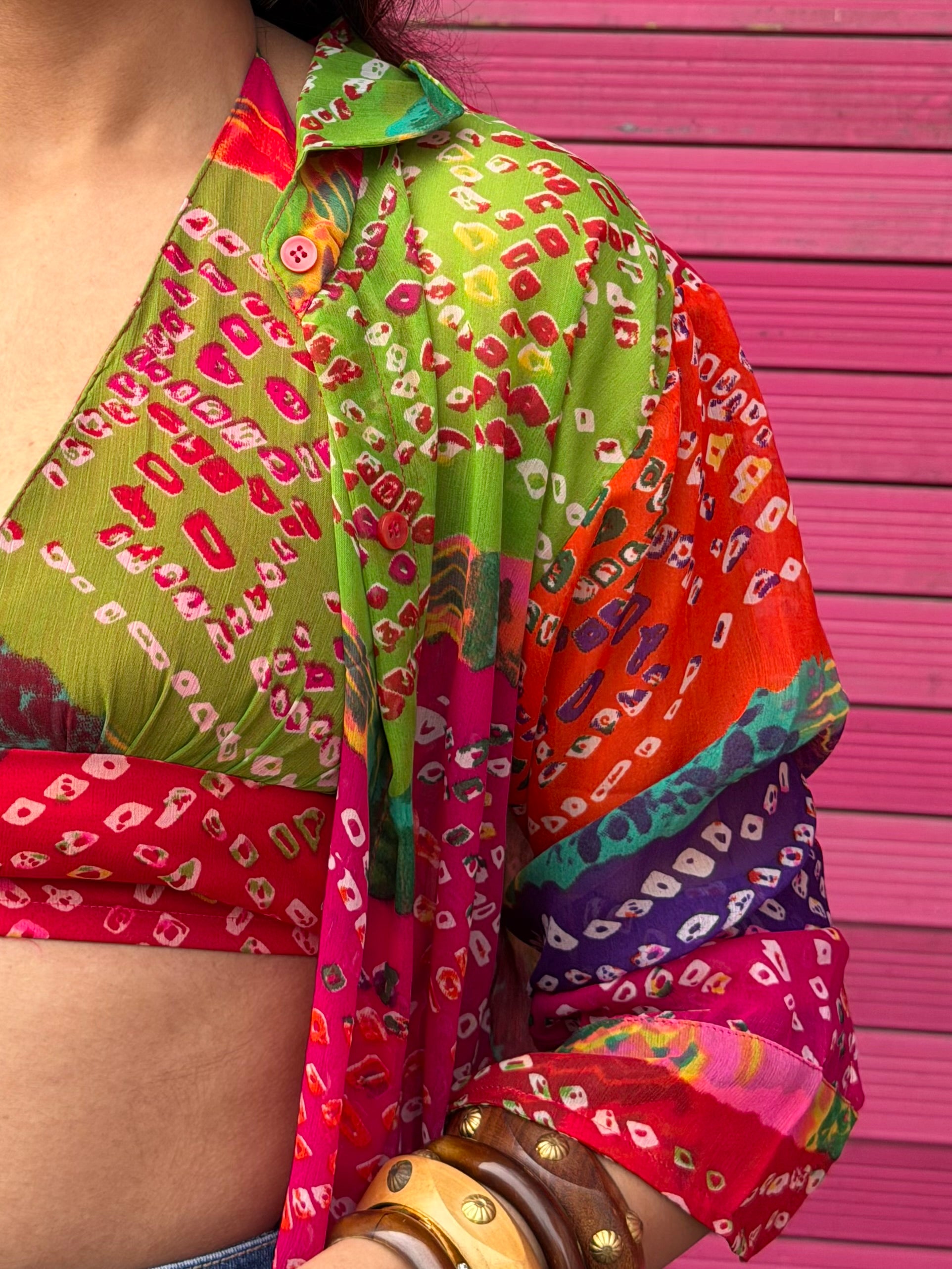 Indie Bebot Shirt & Crop Top with Bandana