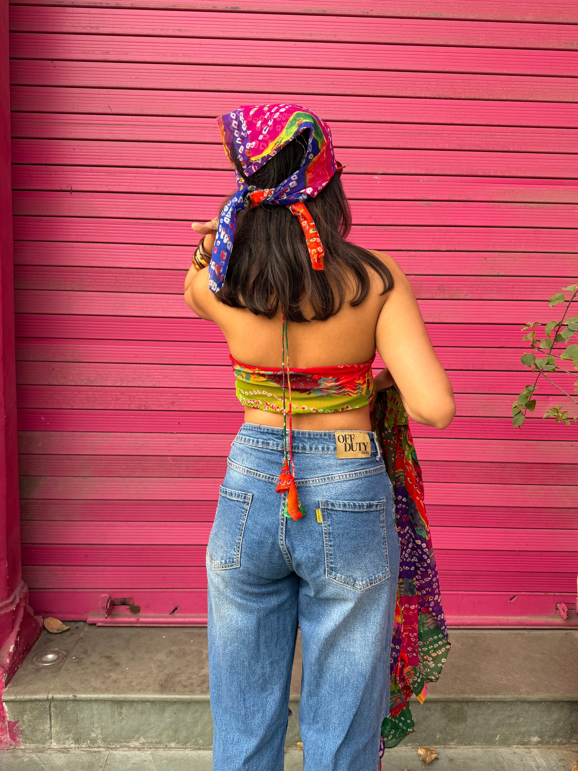 Indie Bebot Shirt & Crop Top with Bandana