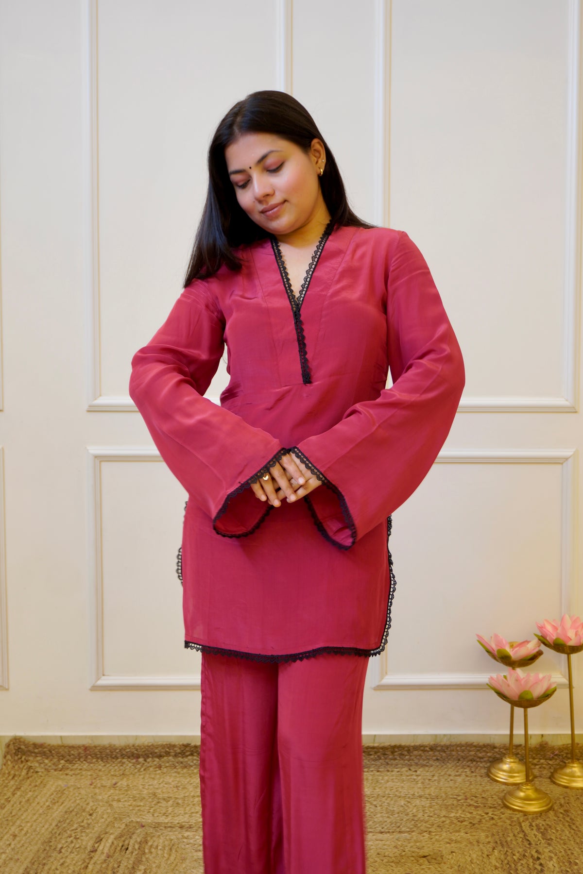 Aarzu maroon co- ord set
