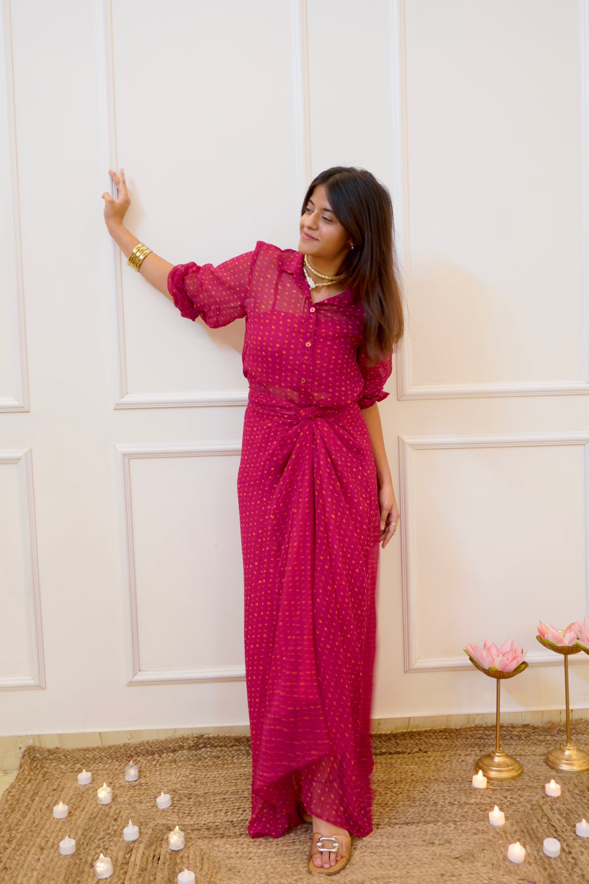 RAANI Drape Skirt Co-ord set