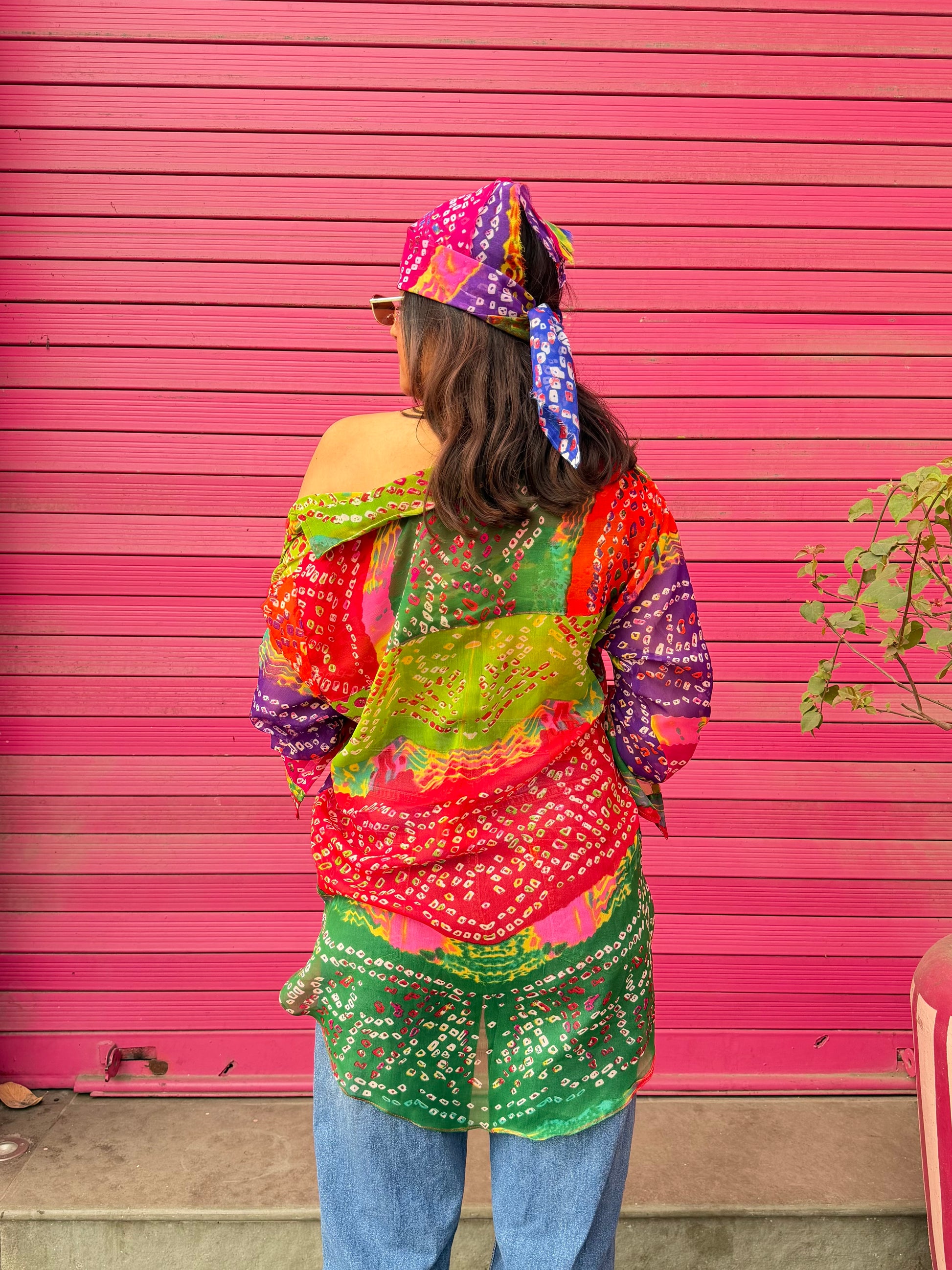 Indie Bebot Shirt & Crop Top with Bandana