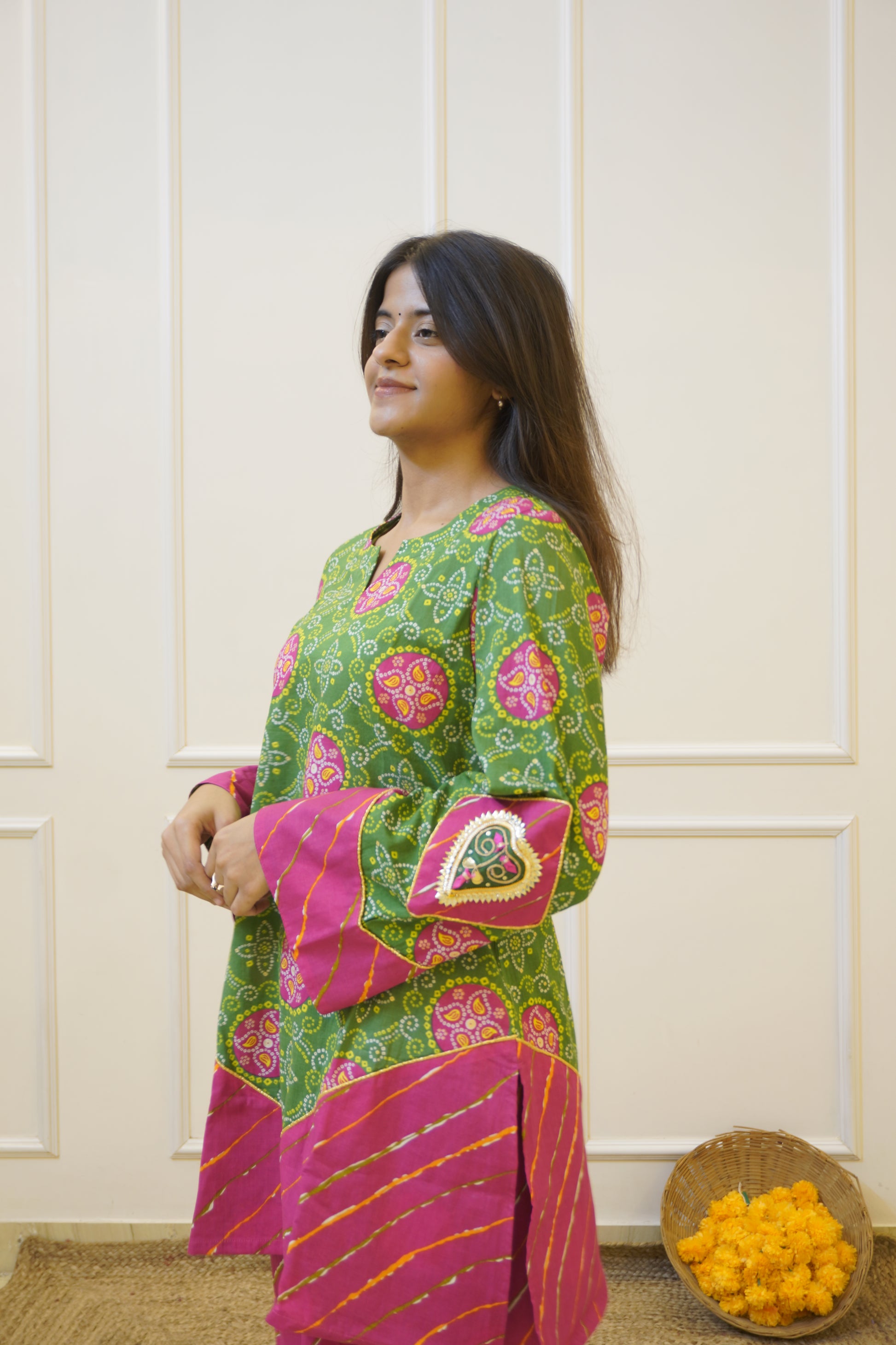Panna cotton farshi set with dupatta