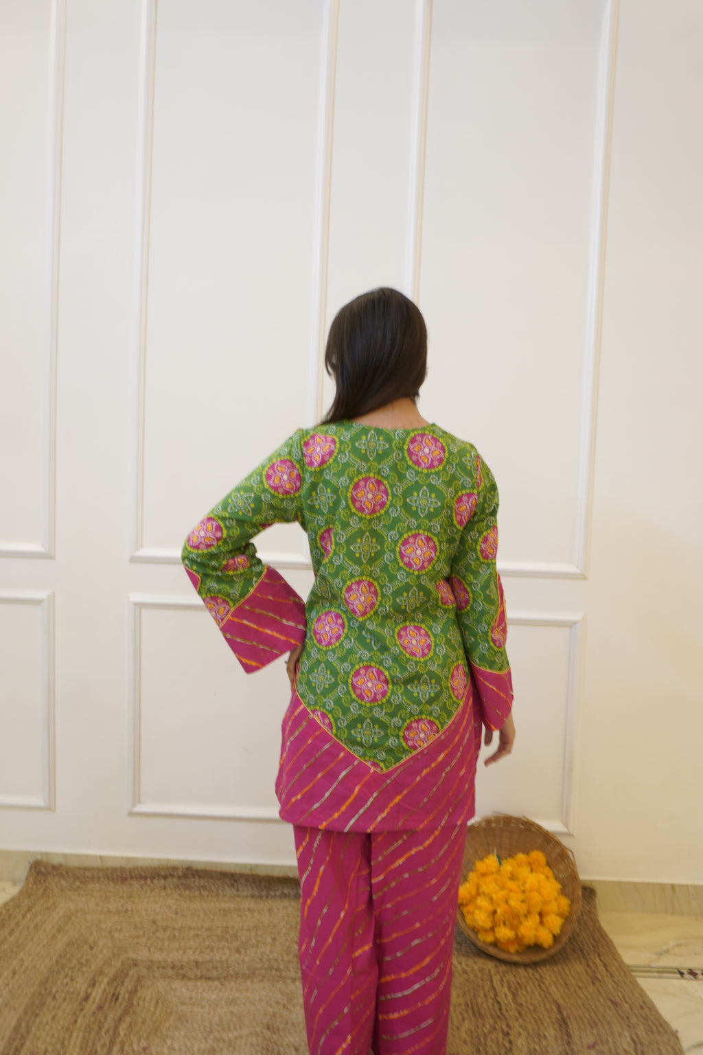 Panna cotton farshi set with dupatta