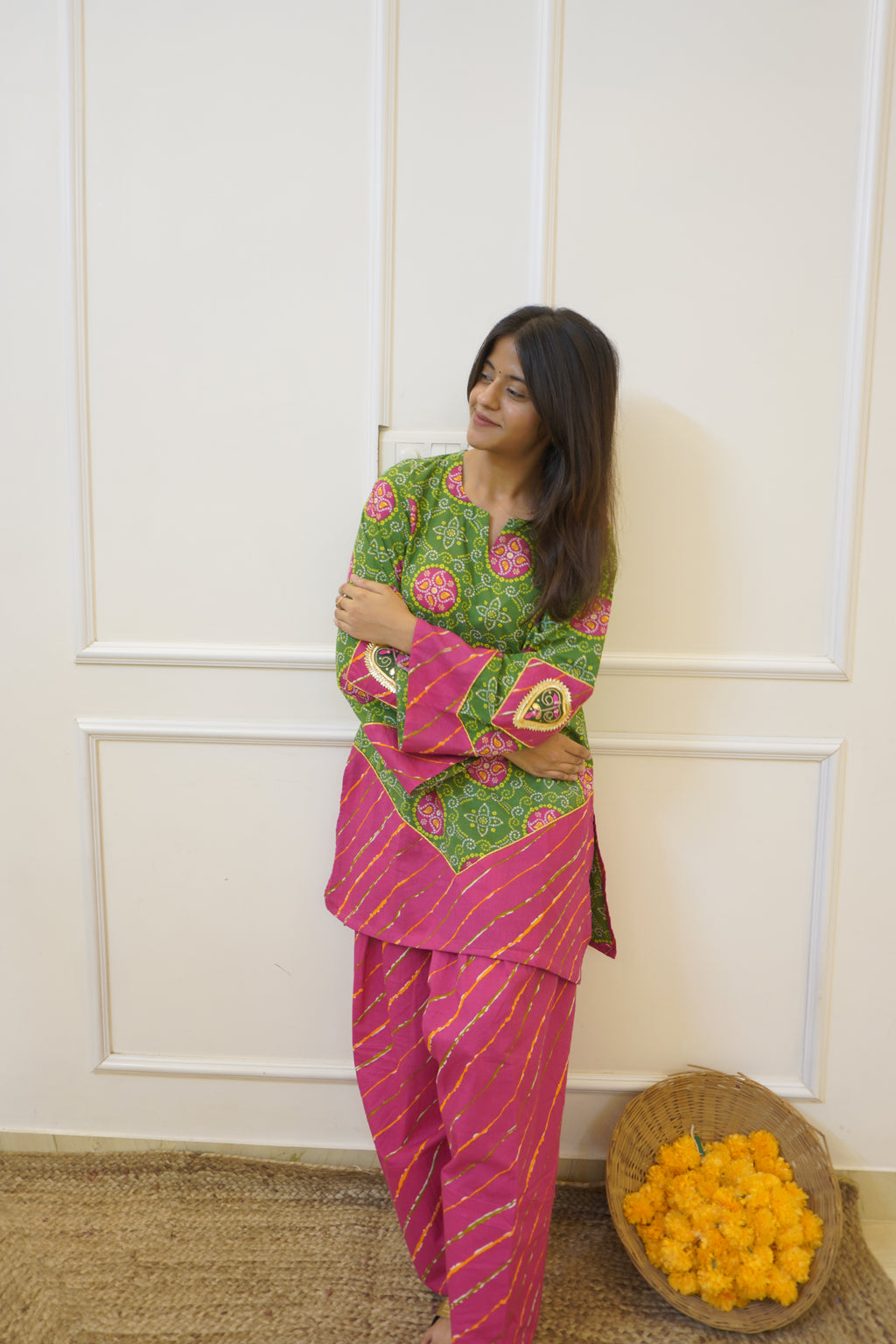 Panna cotton farshi set with dupatta