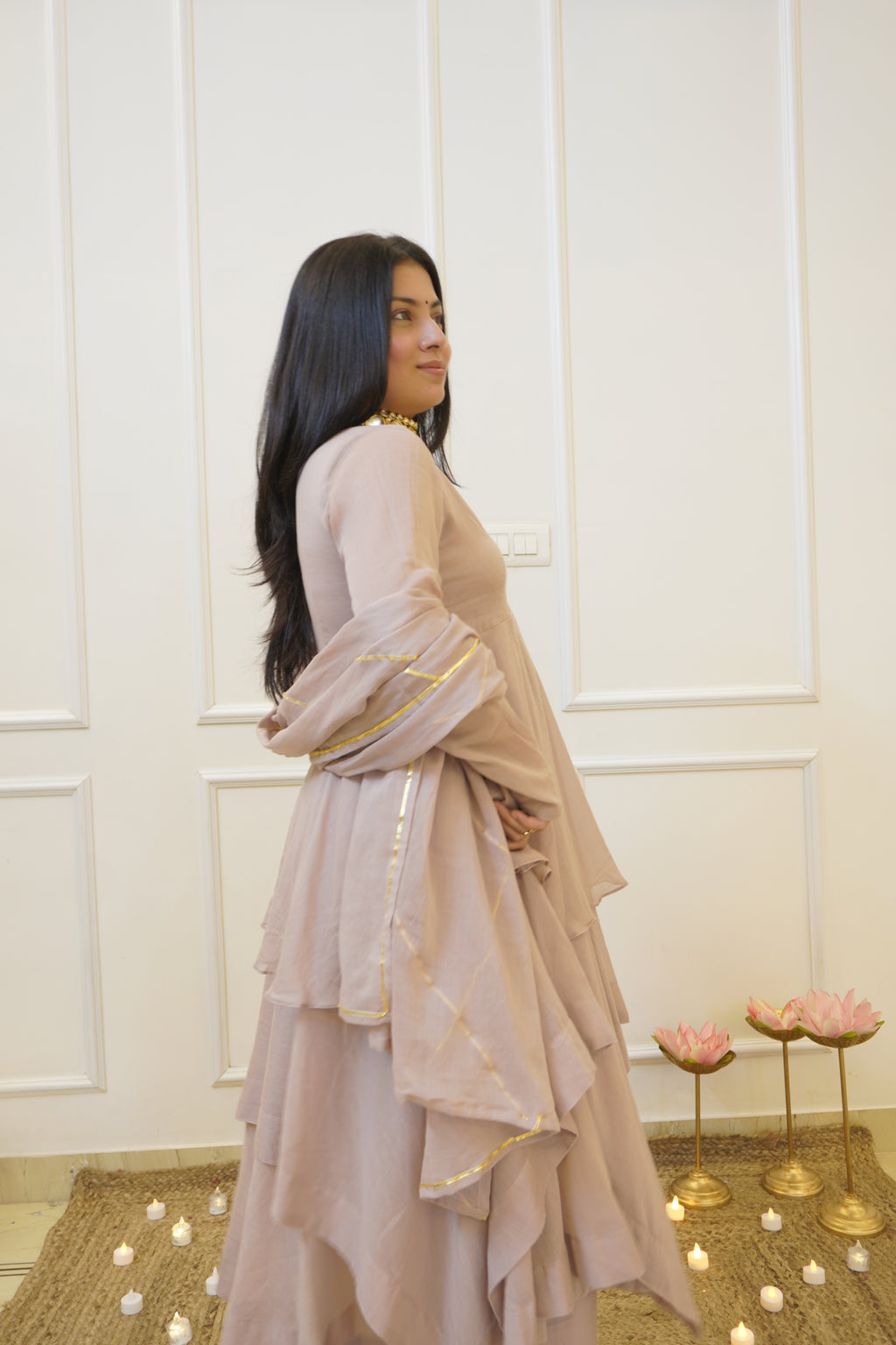 PADMA mul cotton anarkali set