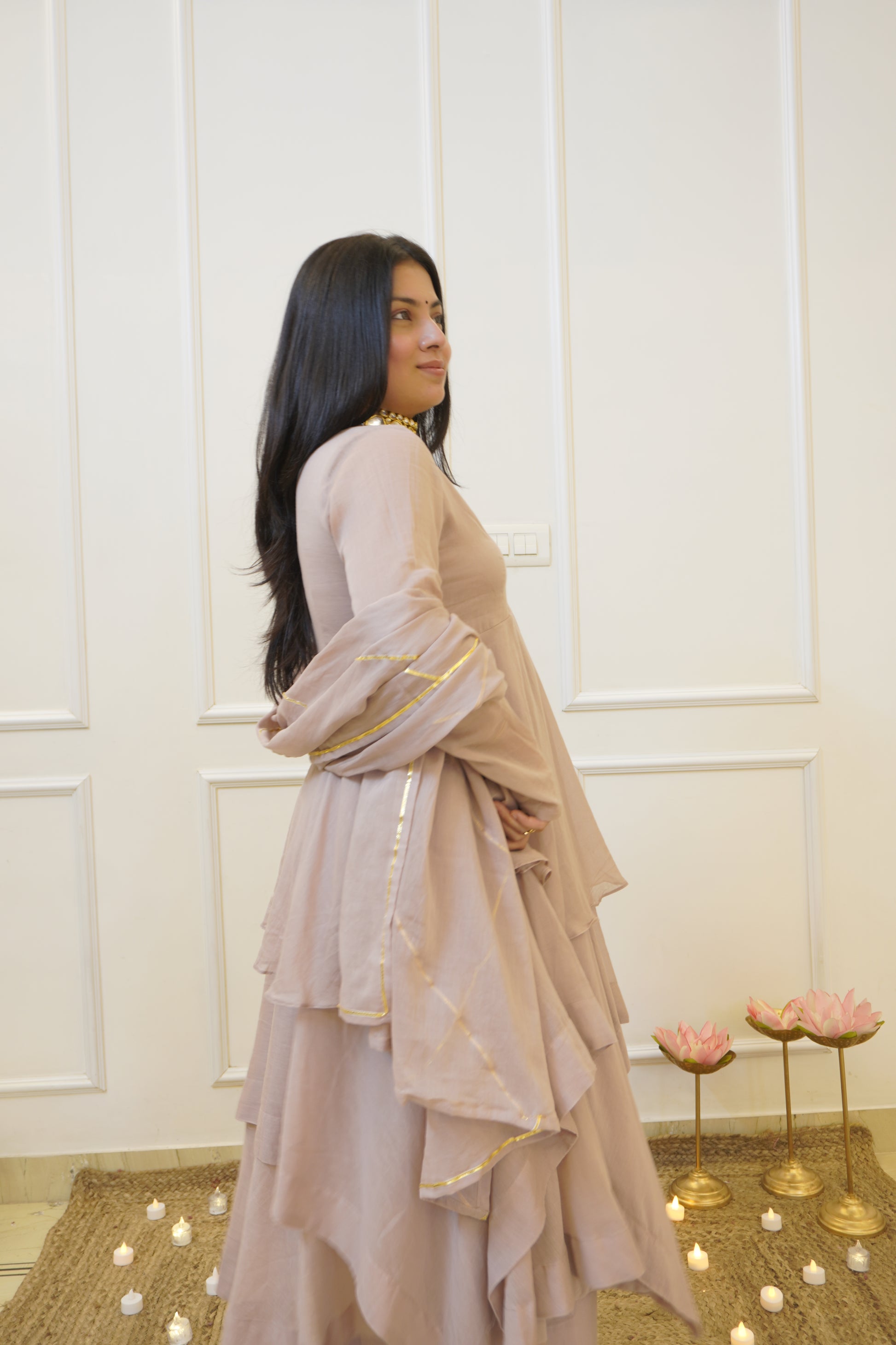 PADMA mul cotton anarkali set