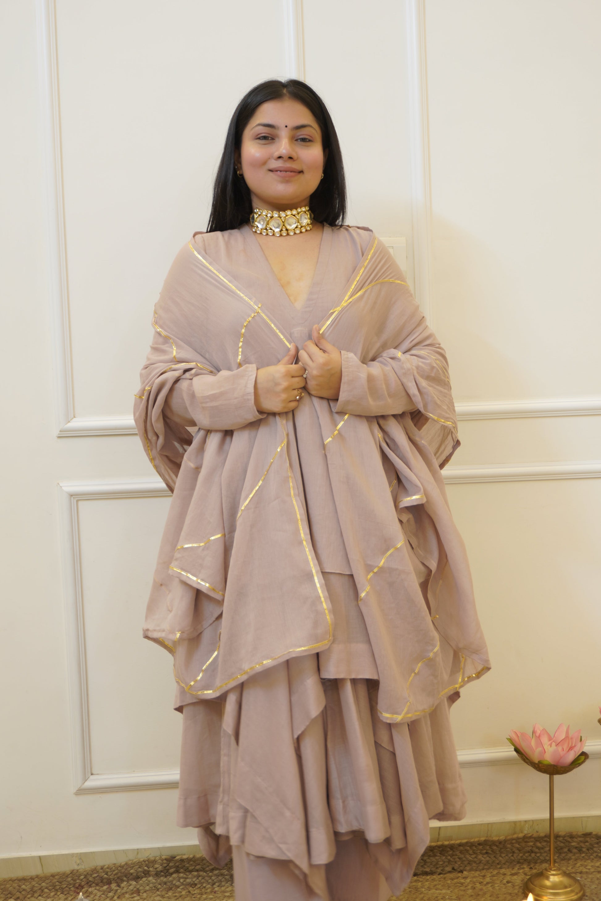 PADMA mul cotton anarkali set