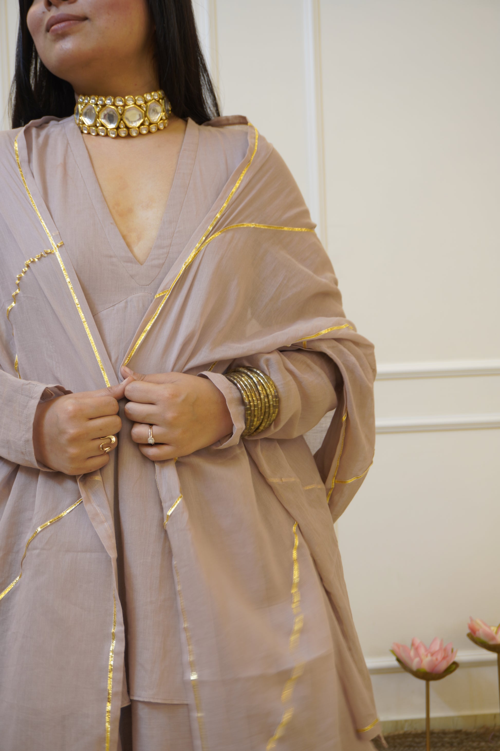 PADMA mul cotton anarkali set
