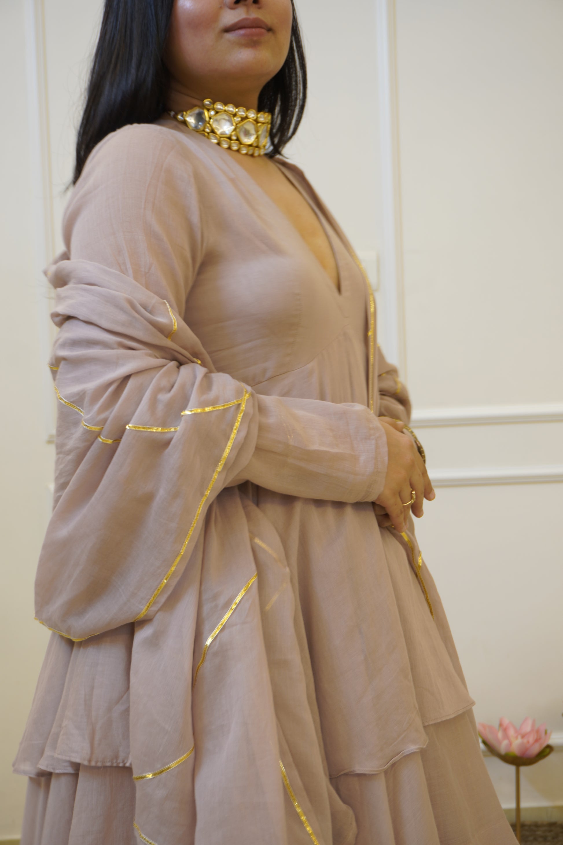 PADMA mul cotton anarkali set