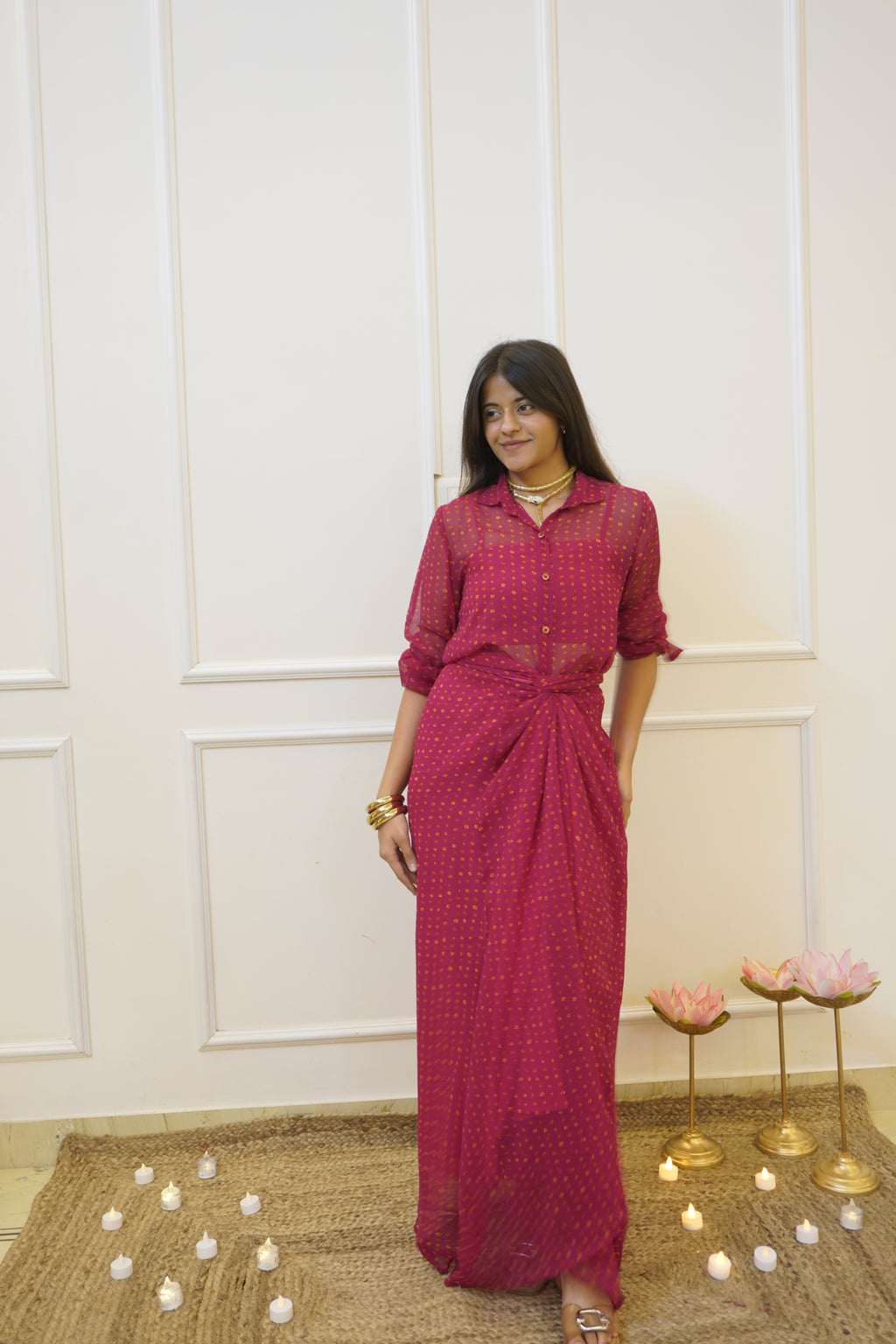 RAANI Drape Skirt Co-ord set