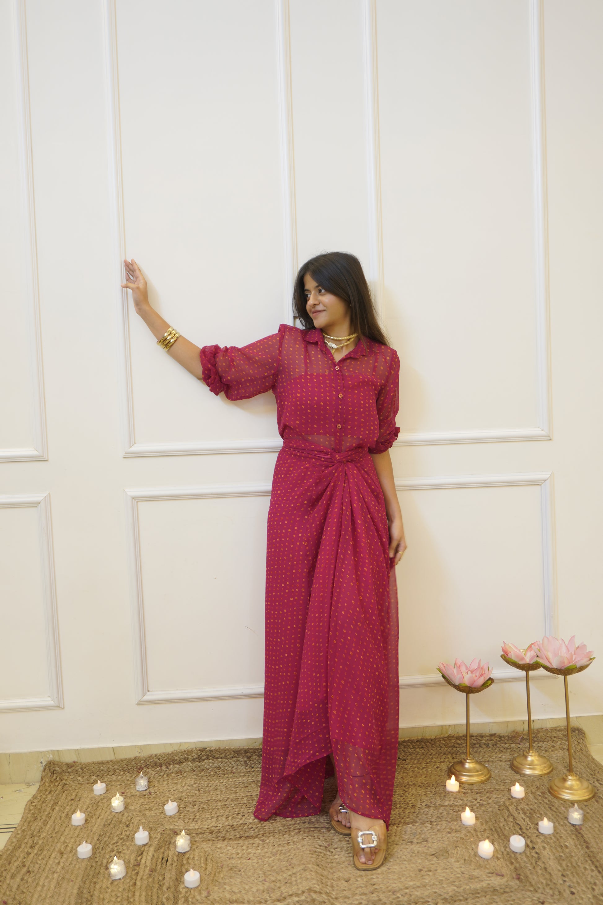 RAANI Drape Skirt Co-ord set