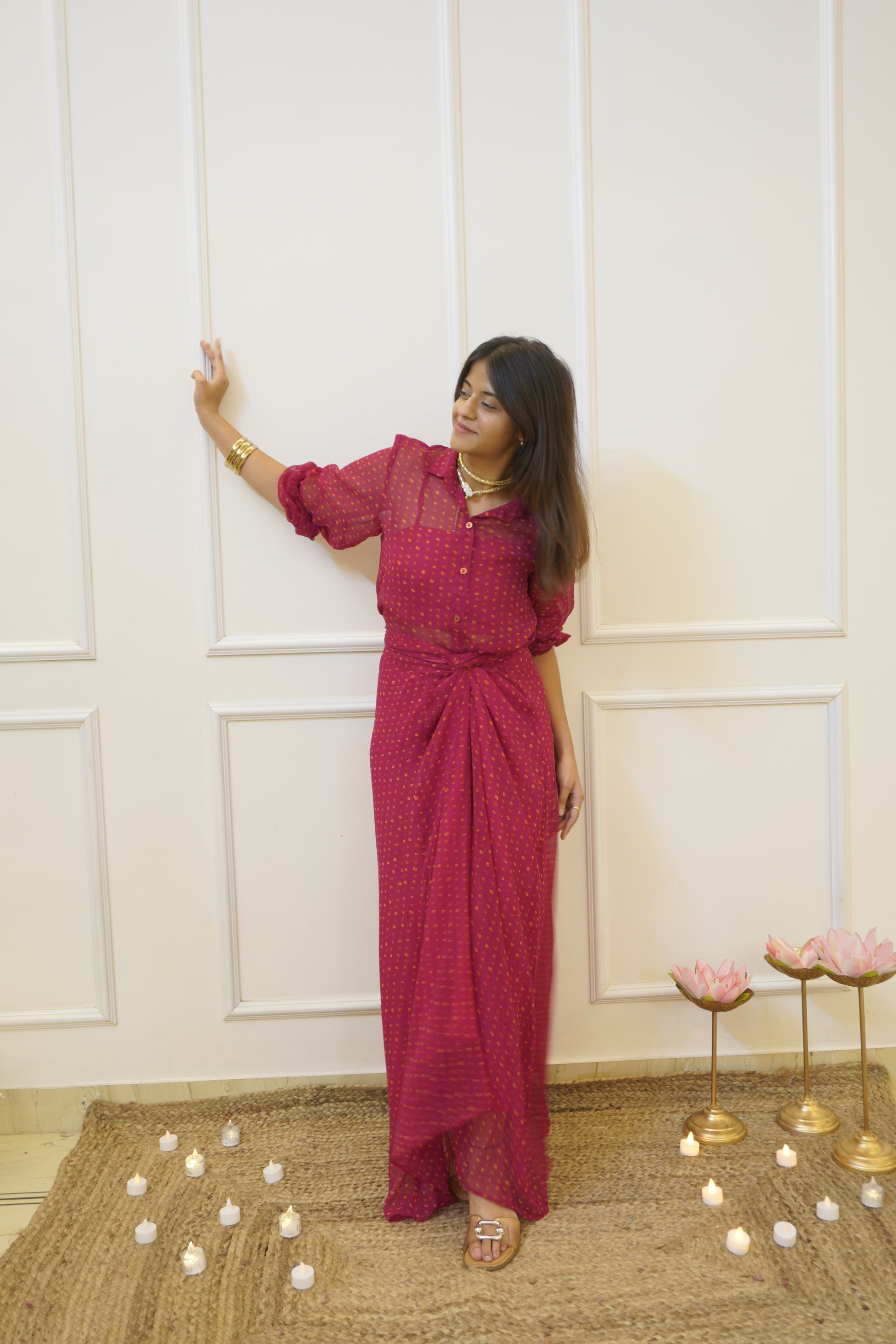 RAANI Drape Skirt Co-ord set