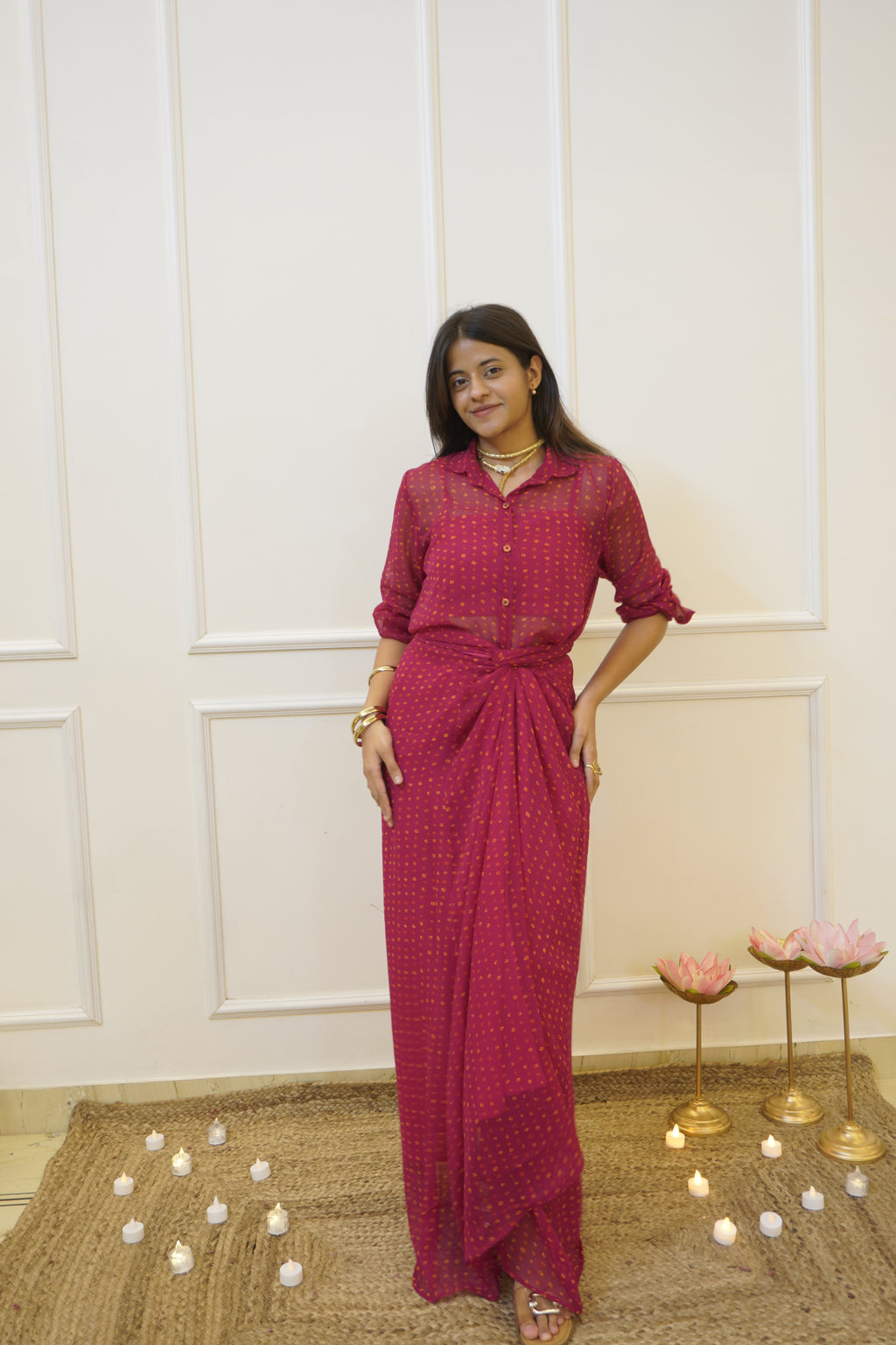 RAANI Drape Skirt Co-ord set