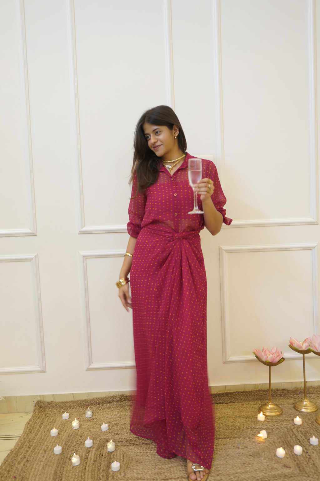 RAANI Drape Skirt Co-ord set