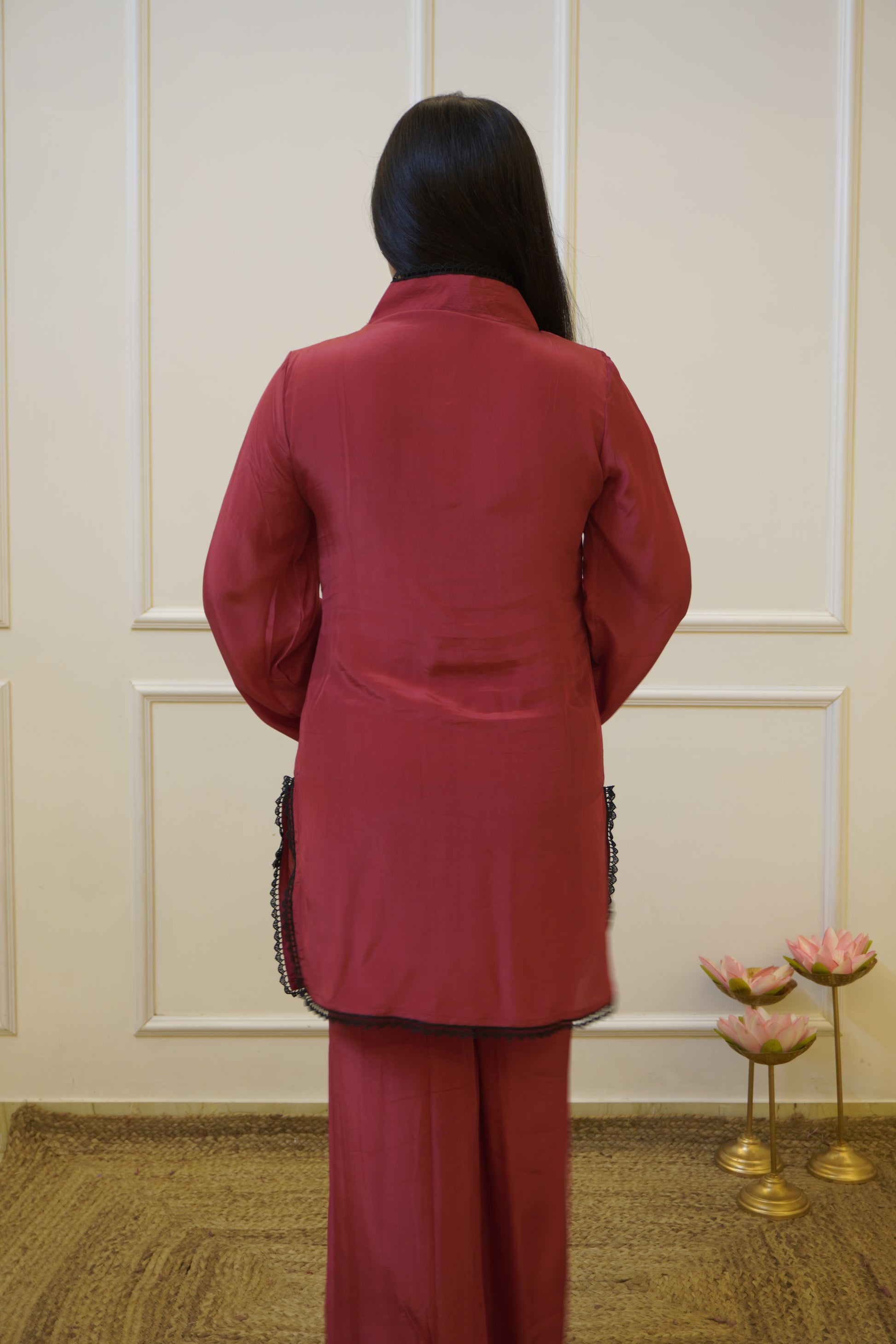 Aarzu maroon co- ord set
