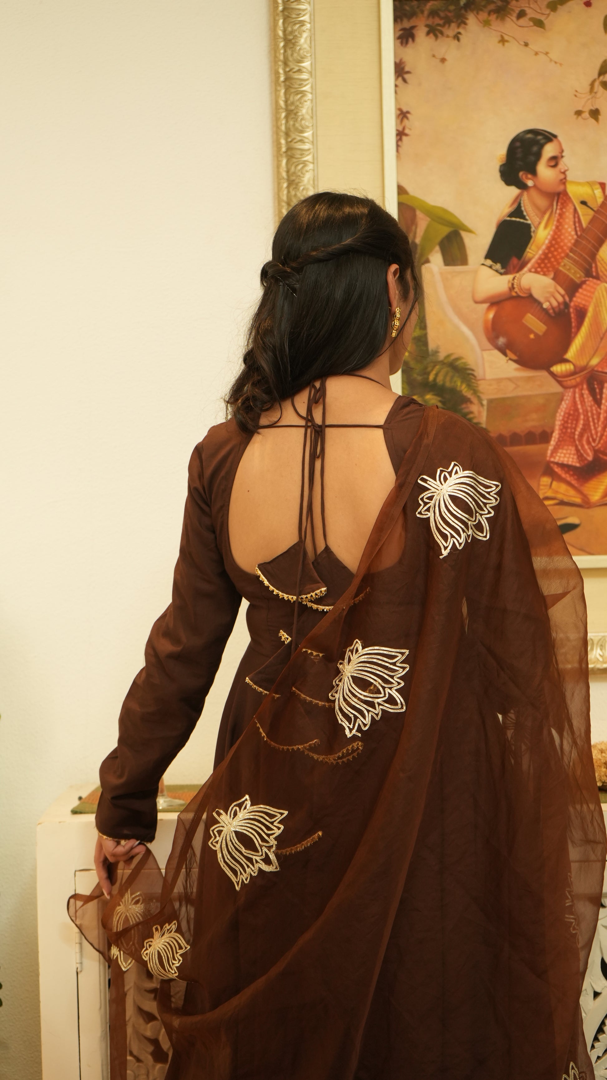 NOORANI Brown Kanchli Style Kurta Set