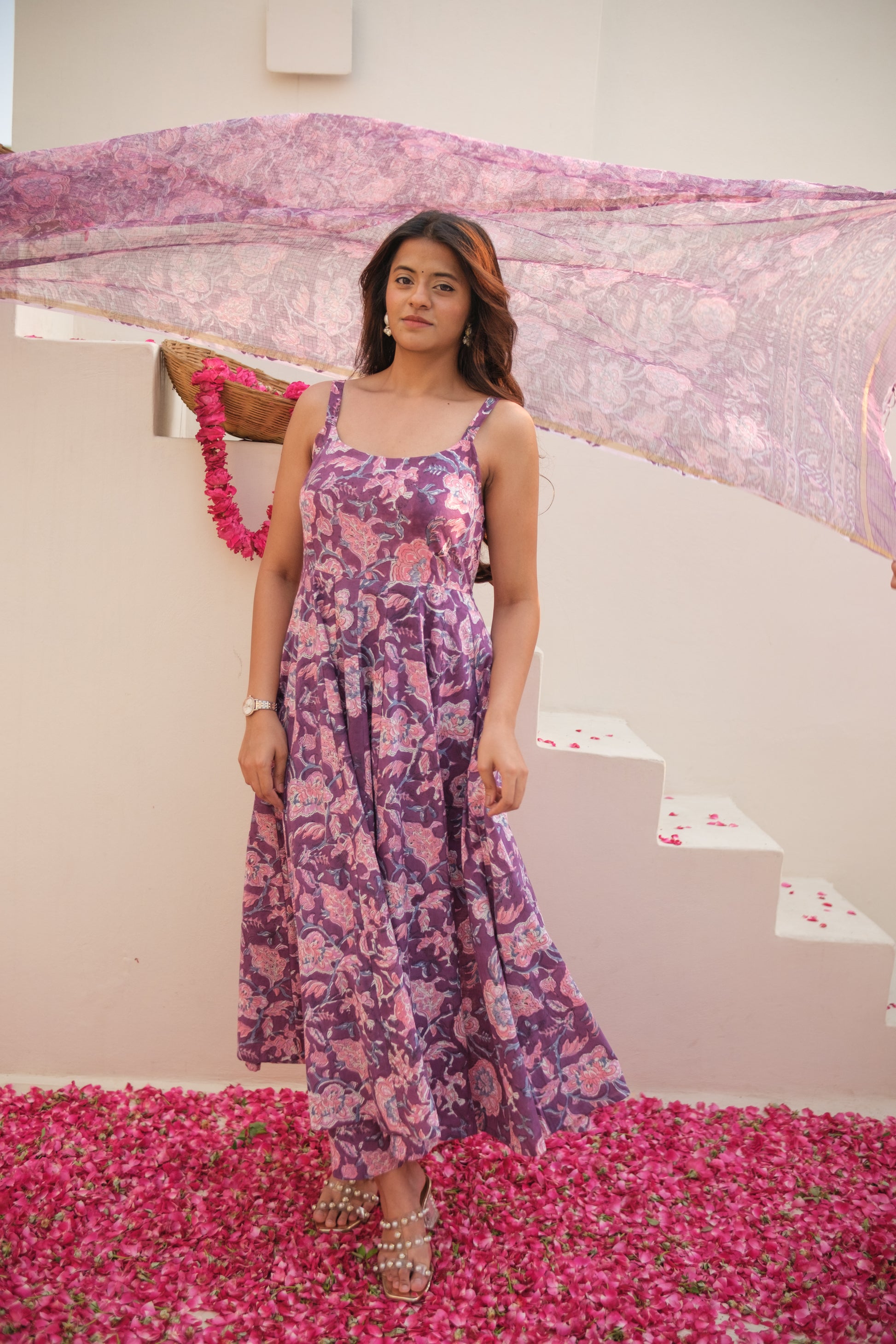 IRAJA Amethyst Block-Print Kurta Set