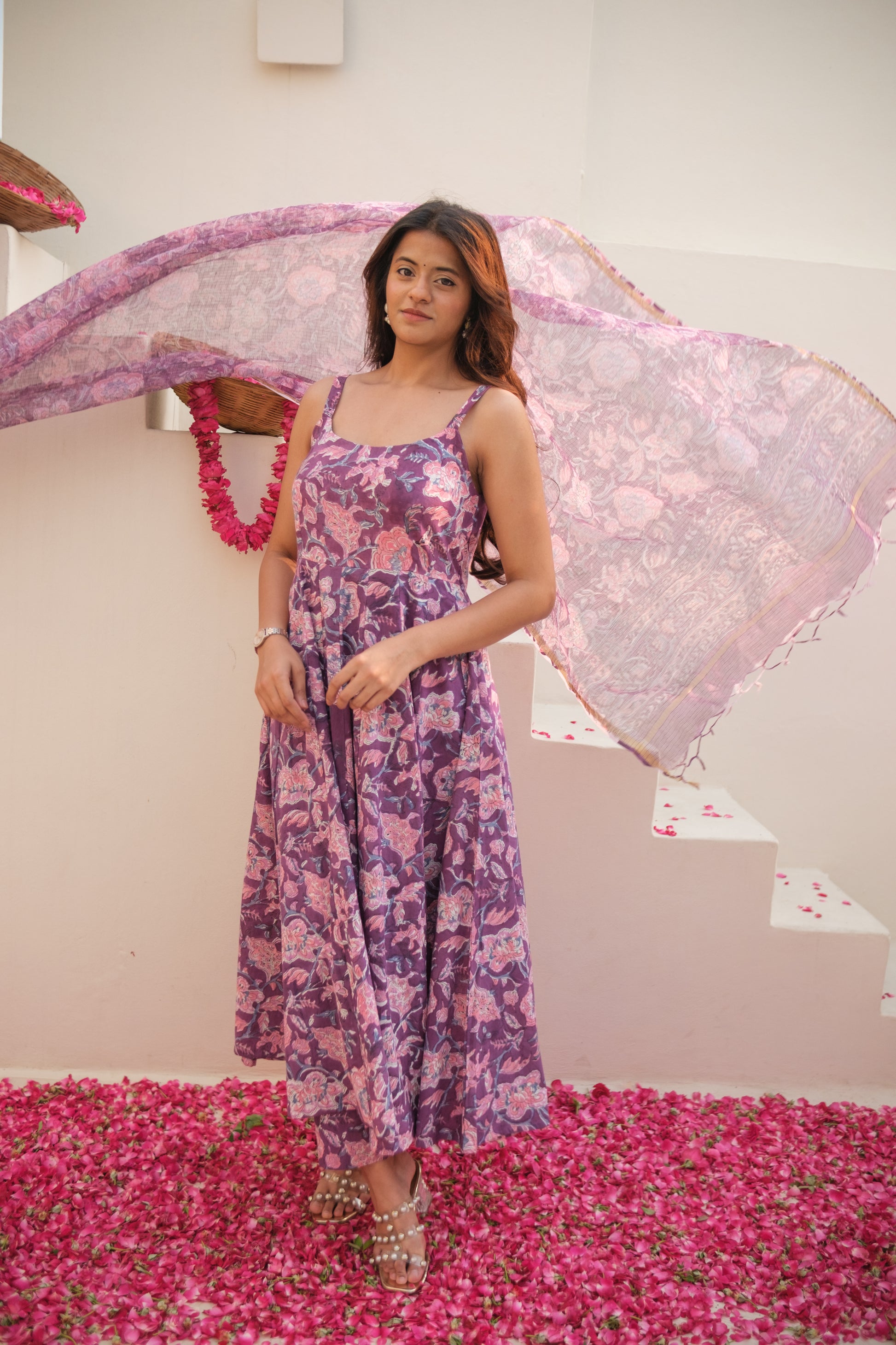 IRAJA Amethyst Block-Print Kurta Set