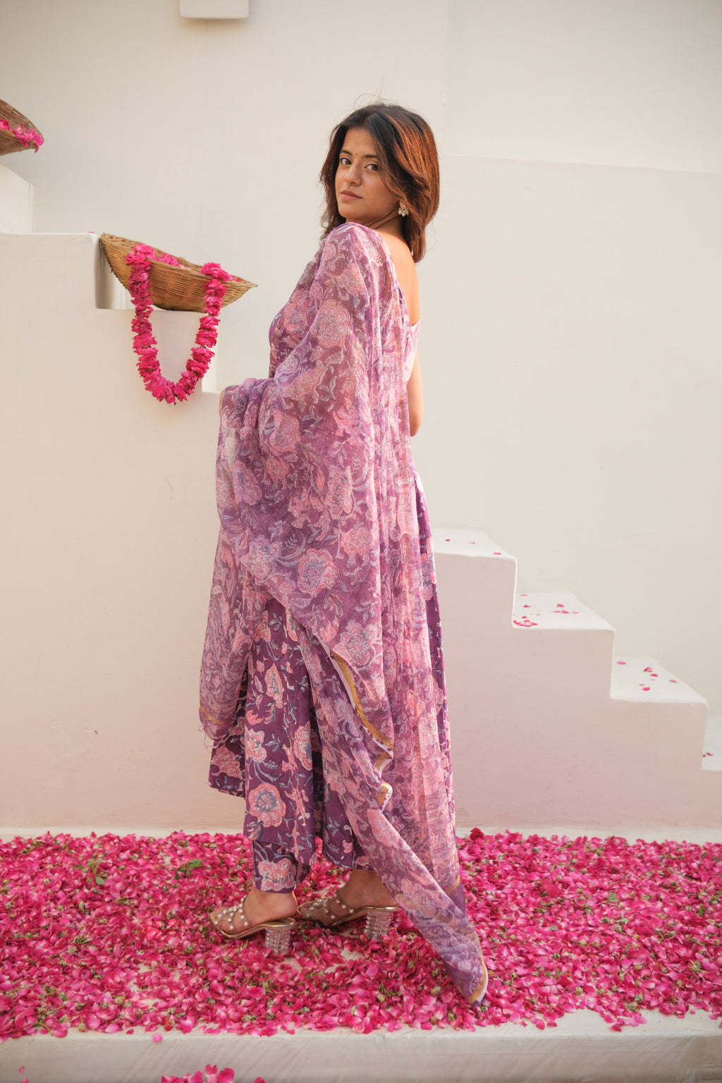 IRAJA Amethyst Block-Print Kurta Set