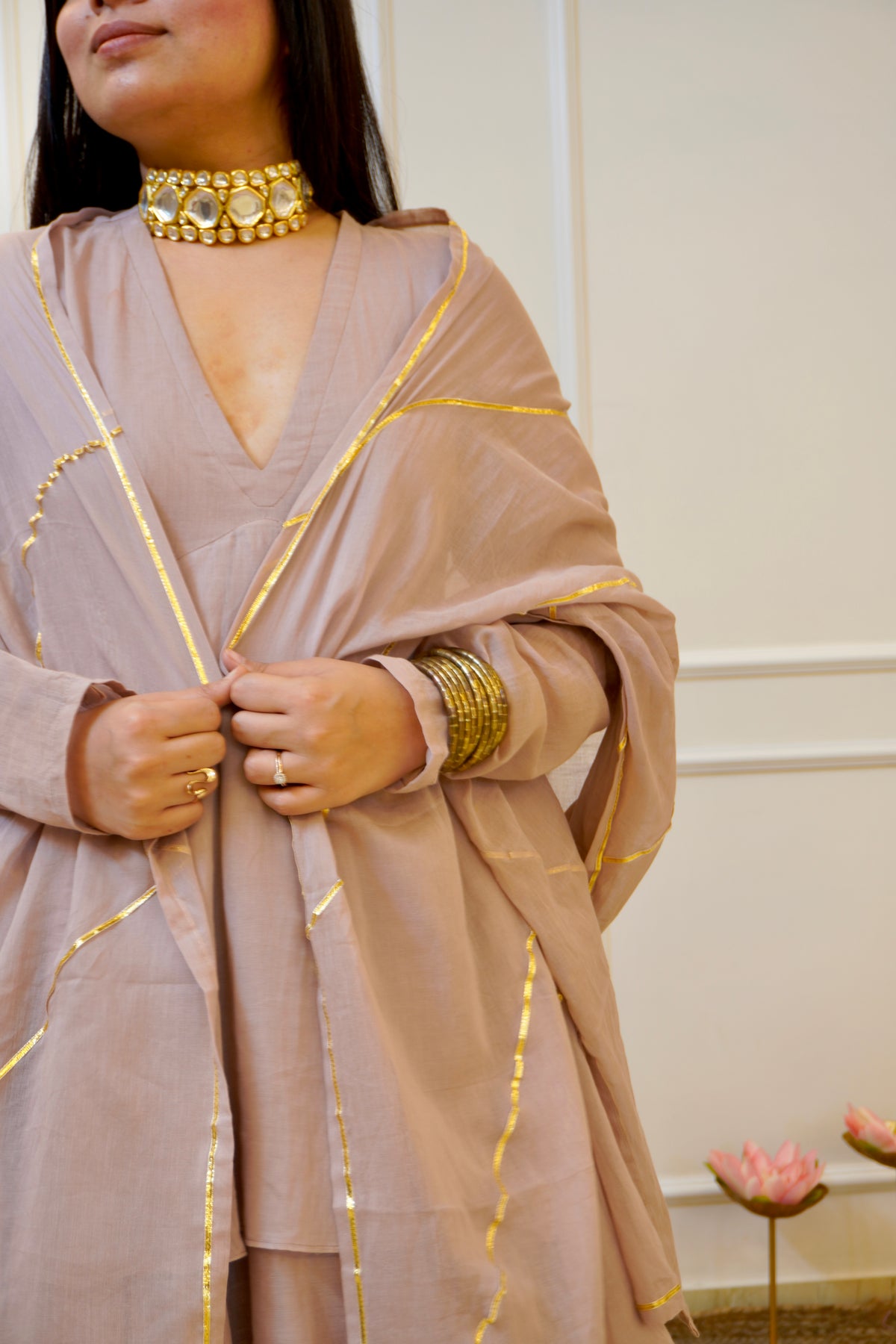 PADMA Mul cotton anarkali set
